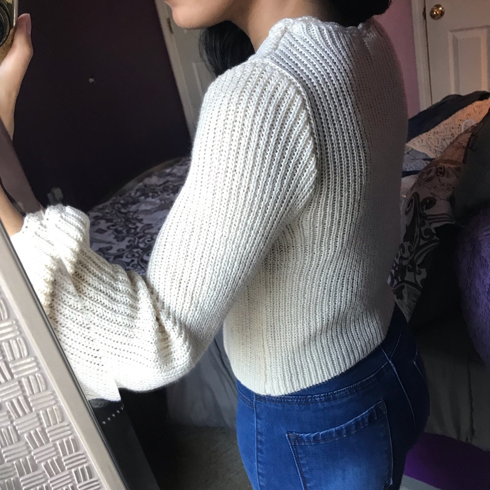 Closet Closing! knit bell sleeve sweater - Picture 2 of 8
